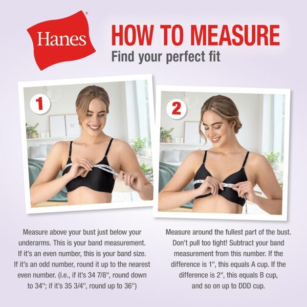 Hanes Women's Seamless Racerback Bra, Pullover Full-Coverage... - Image 7
