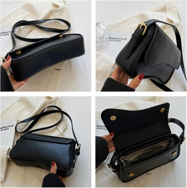 Shoulder Bag for Women Y2K Trendy Purse Vegan Leather Hobo H... - Image 6