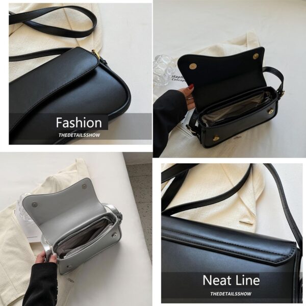 Shoulder Bag for Women Y2K Trendy Purse Vegan Leather Hobo H... - Image 8