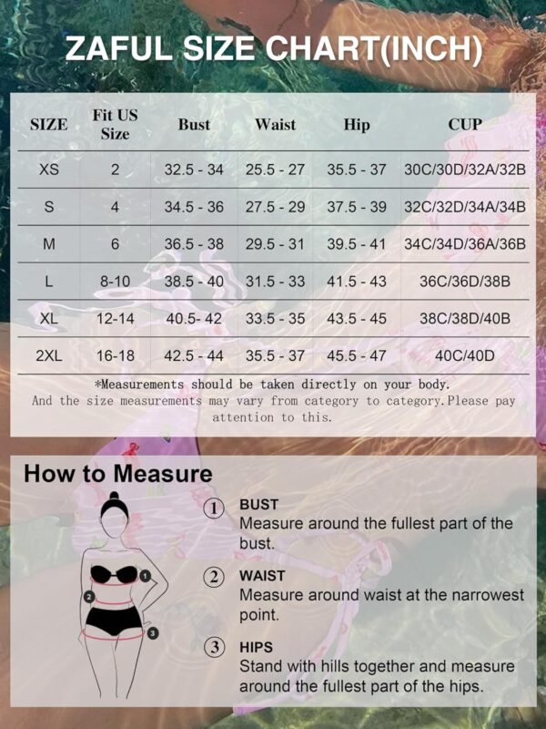 ZAFUL Women's Bandeau Bikini O Ring Strapless Tie Back High ... - Image 7