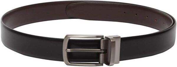 Mens Vegan Leather Reversible Formal Belt - SIBAGO18, Black,... - Image 3