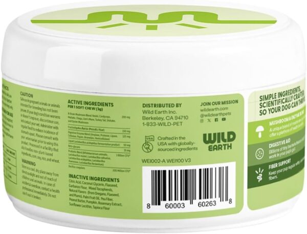 Wild Earth Dog Supplements, Soft Chews for Digestion & Immun... - Image 3