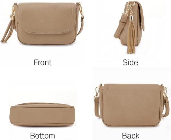 EVVE Small Crossbody Bags for Women Trendy Flap Saddle Purse... - Image 3