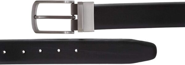 Mens Vegan Leather Reversible Formal Belt - SIBAGO18, Black,... - Image 5