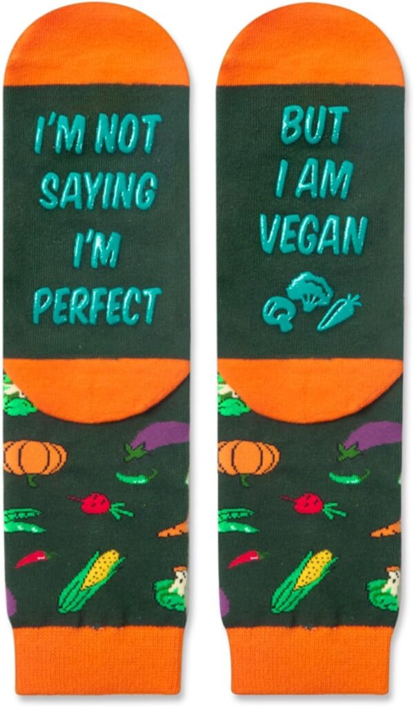 HAPPYPOP Vegan Gifts Ideas Socks - Vegetarian Gifts Men Wome... - Image 6