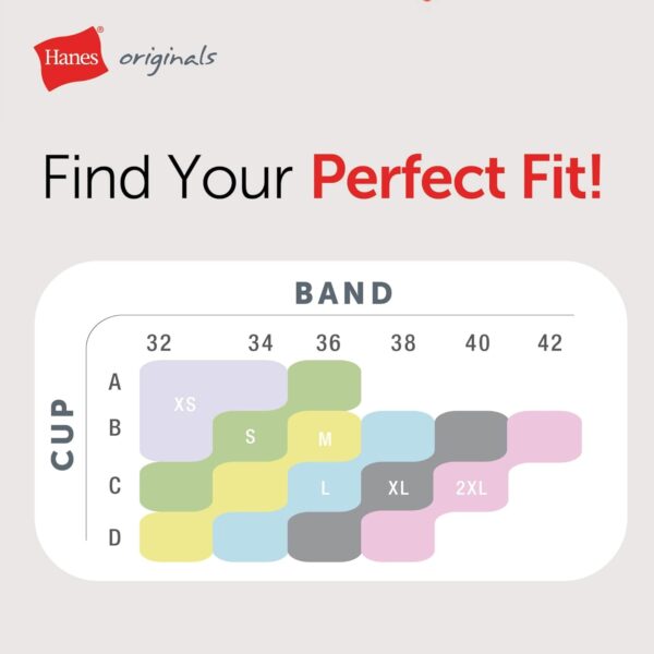 Hanes Women's Originals Seamless Triangle Rib Bralette, Soft... - Image 7