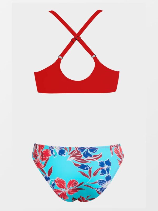 CUPSHE Women's Two Piece Bikini Set Floral Print Knot Bunny ... - Image 7