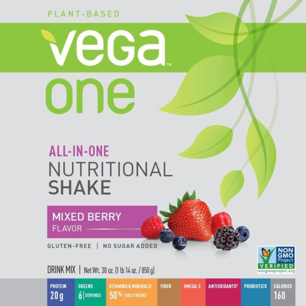 Vega One All-In-One Nutritional Shake Berry (20 Servings) - ... - Image 3