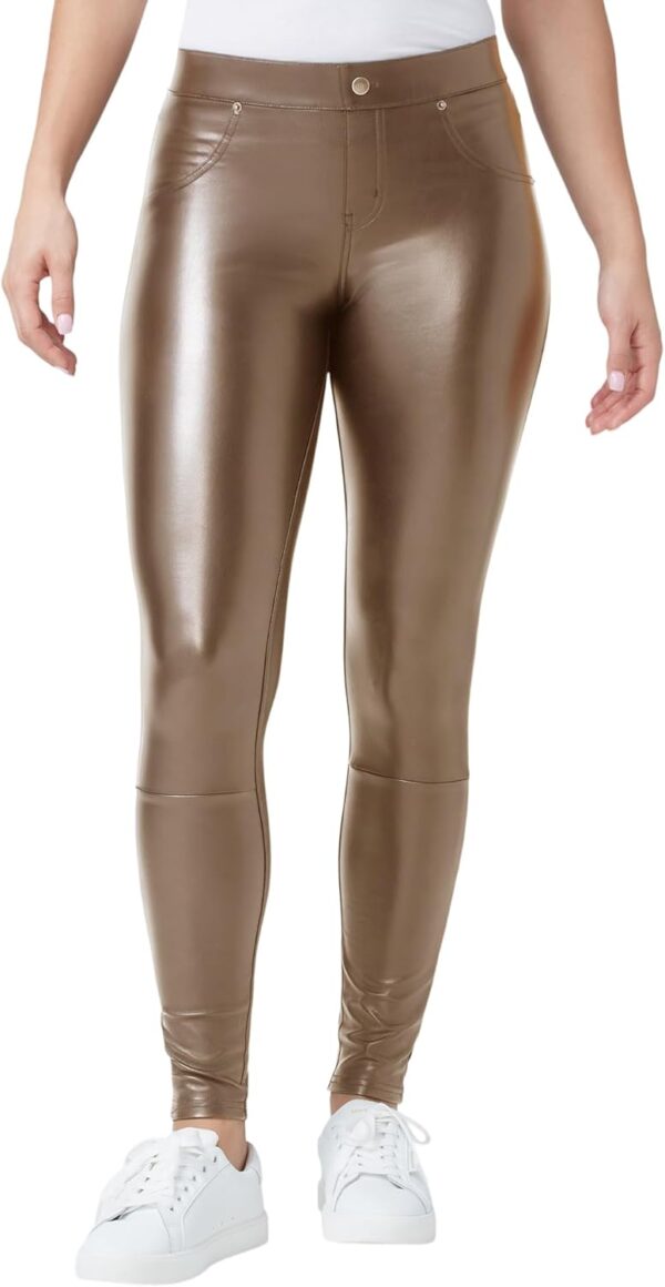 HUE Women's Faux Leather Leggings - Image 2
