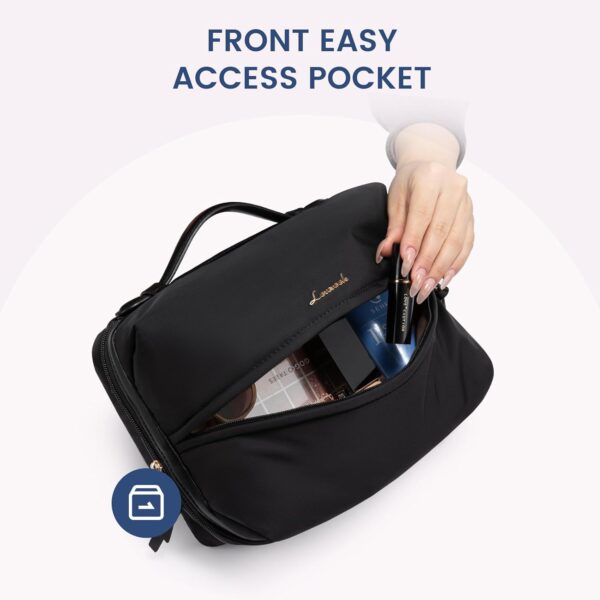 LOVEVOOK Travel Toiletry Bag With Hanging Hook for Women, Pu... - Image 6