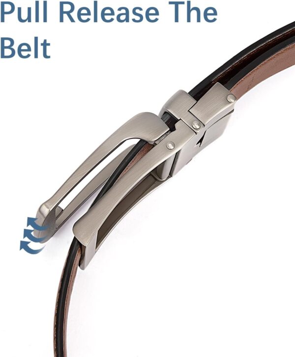 BOSTANTEN Mens Belt Leather Ratchet 1 3/8'' Belt For Men Gif... - Image 5