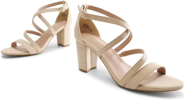 DREAM PAIRS Women’s Ankle Strap Dress Pump Low Chunky Heel S... - Image 6