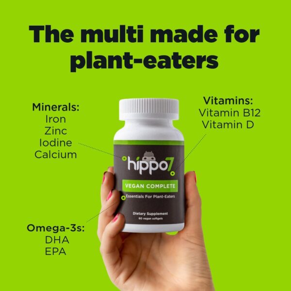 Vegan Complete Multivitamin Vitamin B12, Vitamin D, Omega-3 ... - Image 3