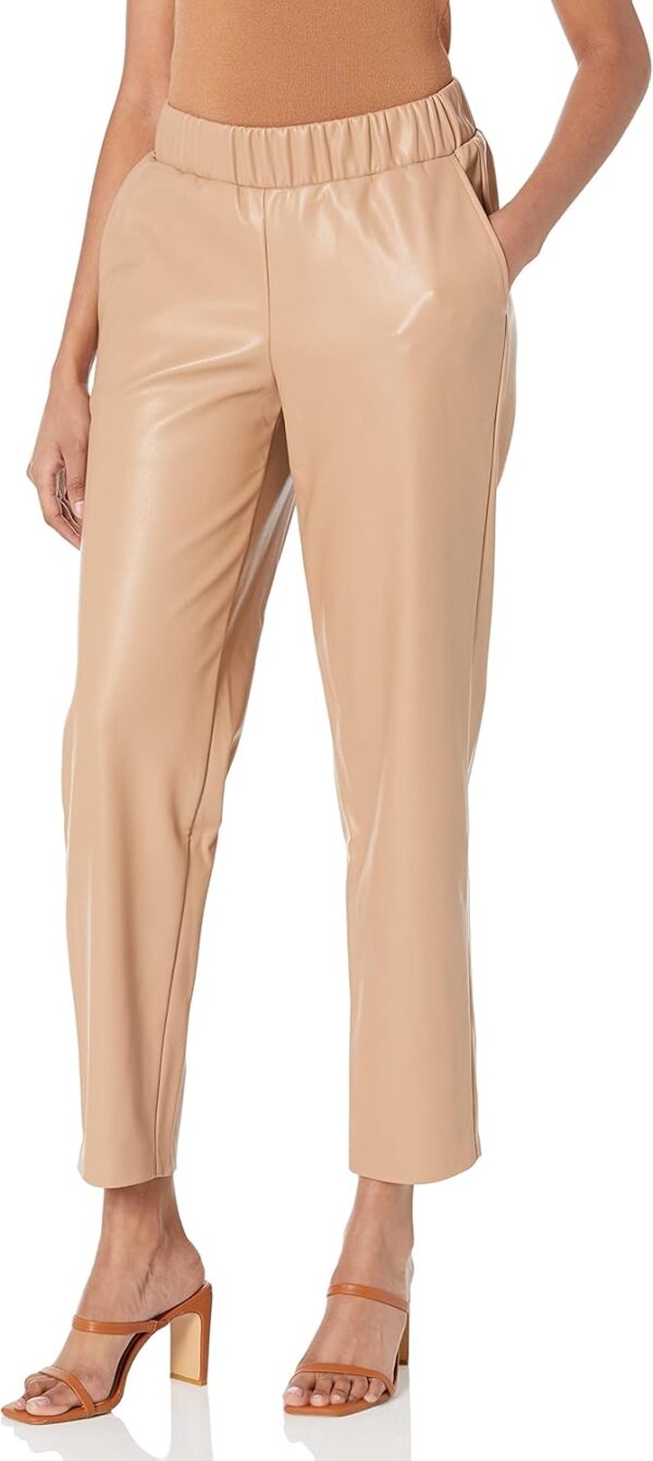 The Drop Women's @Lisadnyc Vegan Leather Pull-on Jogger - Image 2