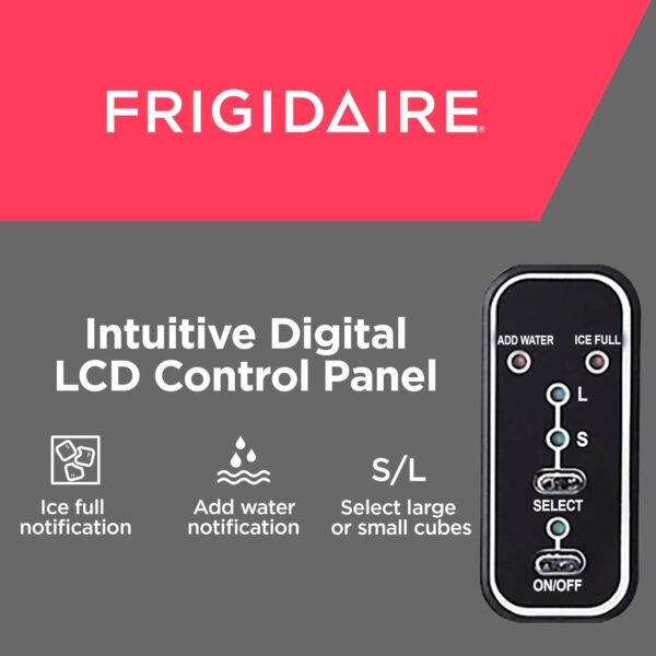 Frigidaire Compact Countertop Ice Maker, Makes 26 Lbs. of Bu... - Image 6