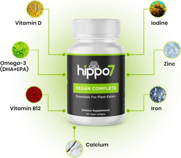 Vegan Complete Multivitamin Vitamin B12, Vitamin D, Omega-3 ... - Image 5