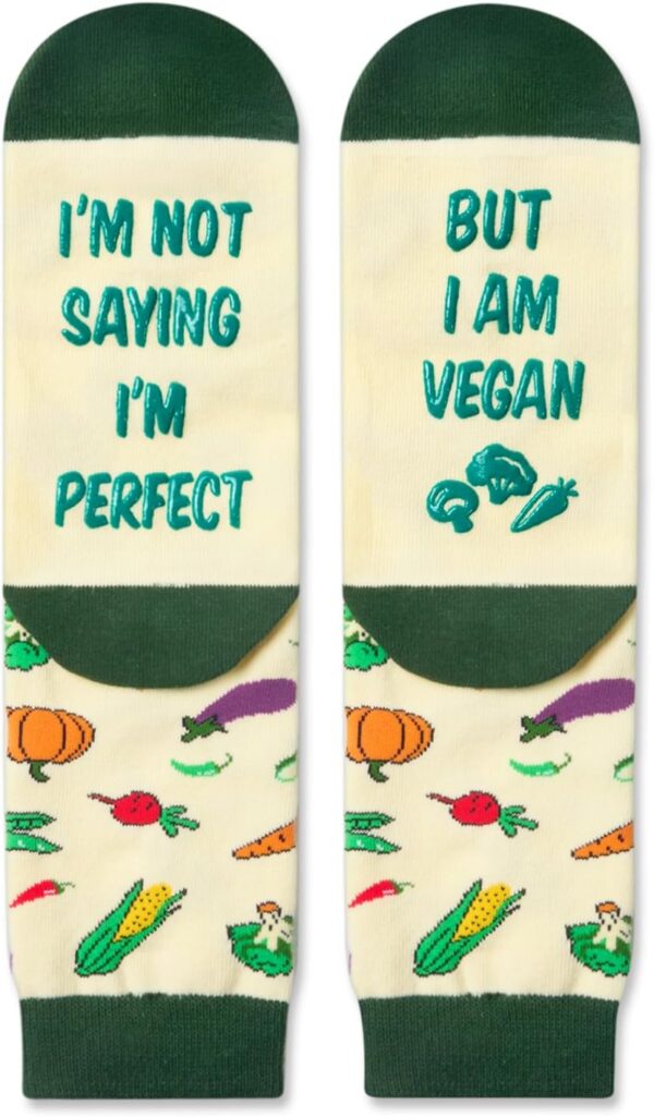HAPPYPOP Vegan Gifts Ideas Socks - Vegetarian Gifts Men Wome... - Image 4