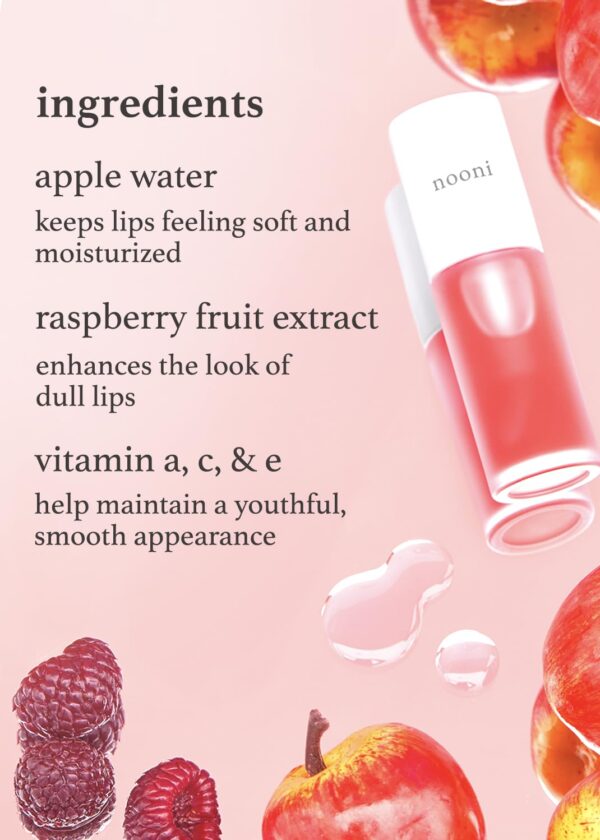 NOONI Korean Vegan Lip Oil - Appleberry | Long-Lasting, Mois... - Image 6