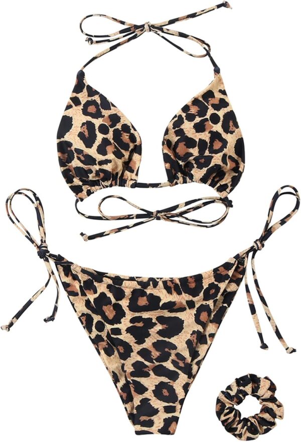 SUUKSESS Women String Bikini Set Tie Side Thong Sexy Halter ... - Image 4