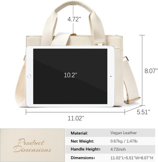 BOSTANTEN Small Tote Bag for Women Crossbody Trendy Purses V... - Image 6