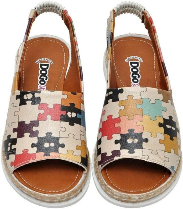 DOGO Personalize Your Life ESTE - Printed Strappy Flat Sanda... - Image 3