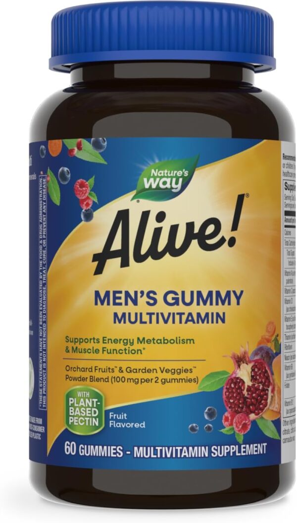 Nature's Way Alive! Men's Daily Gummy Multivitamin, Supports... - Image 2