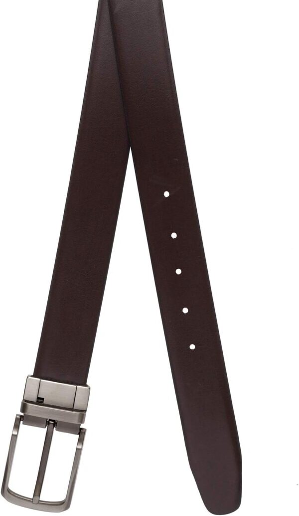 Mens Vegan Leather Reversible Formal Belt - SIBAGO18, Black,... - Image 6