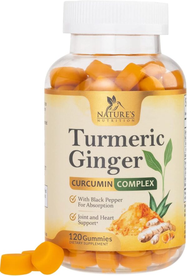 Turmeric Gummies with Black Pepper & Ginger for Best Absorpt... - Image 2