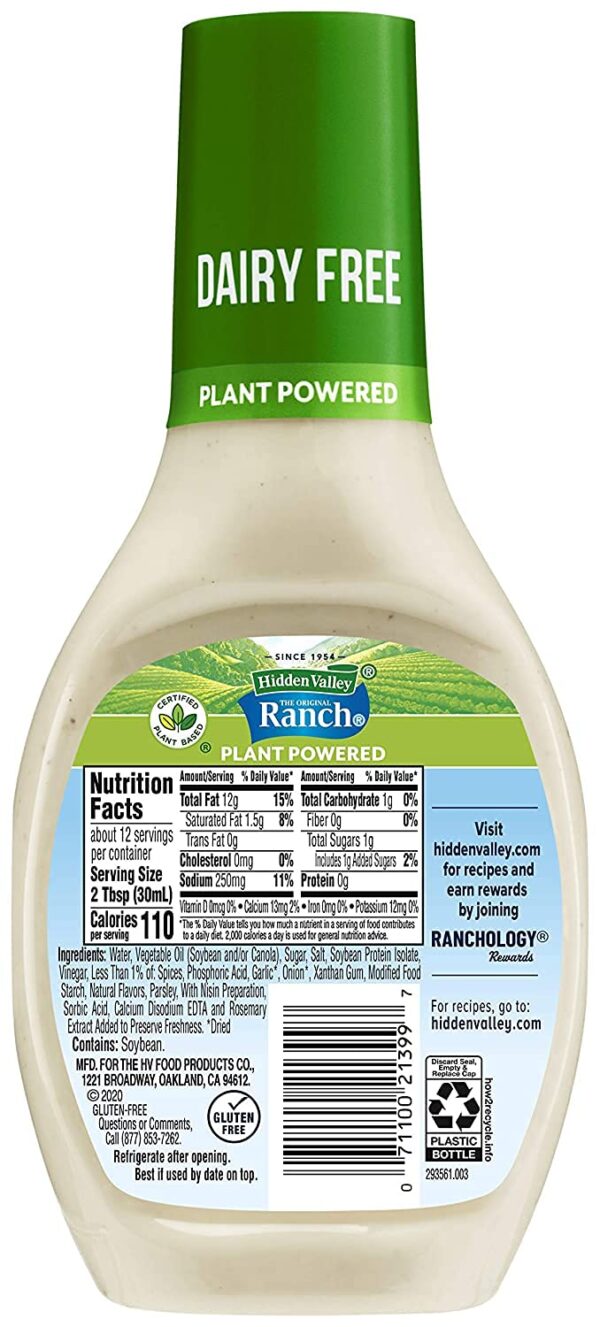 Hidden Valley The Original Ranch Plant Powered, Dairy Free, ... - Image 3