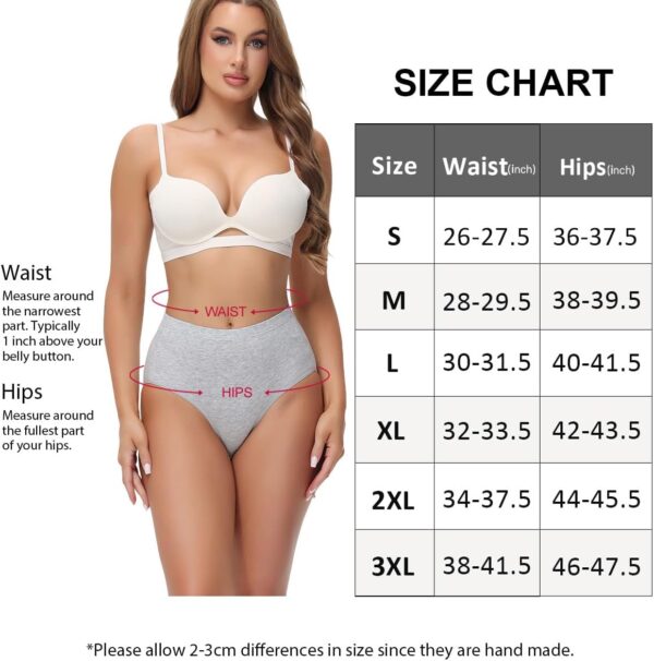 wirarpa Women's Cotton High Waisted Underwear Full Coverage ... - Image 6