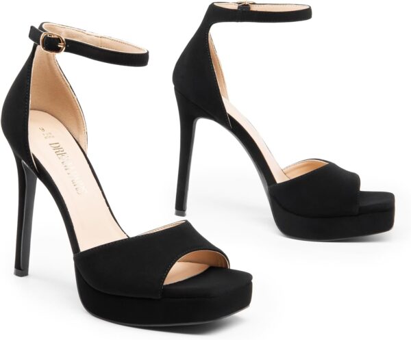 DREAM PAIRS Women's Stiletto High Heels Platform Ankle Strap... - Image 5
