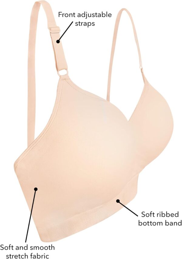 Fruit of the Loom Women's Seamless Wire Free Push-up Bra - Image 7