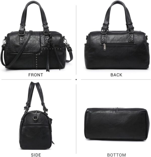Dasein Women Soft Vegan Leather Barrel Bags Large Hobo Top H... - Image 3