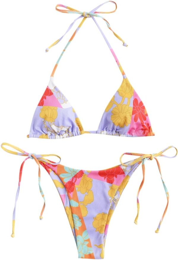 ZAFUL Triangle Bikini for Women 2 Piece Halter Bikini Sets S... - Image 2