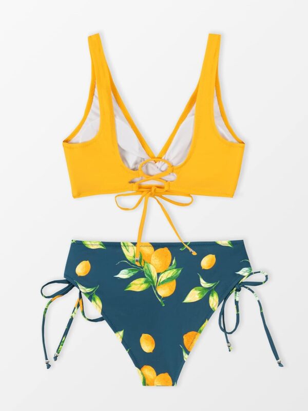 CUPSHE Women's Bikini Swimsuit Front Cross Lace Up Two Piece... - Image 7