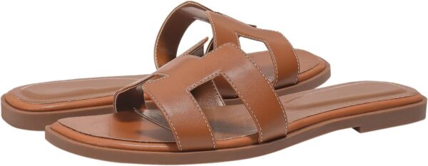 Stratuxx Kaze Womens Flat Sandals Flat Slide Sandals White,B... - Image 4