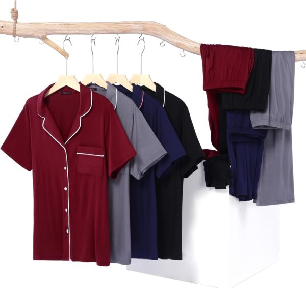 Avidlove Women Pajamas Set Notch Collar Soft Sleepwear Pjs S... - Image 6