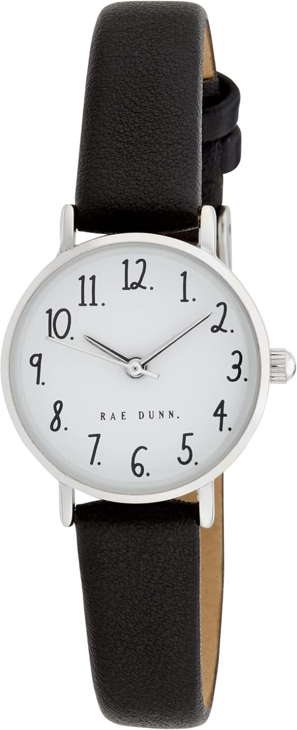 Rae Dunn Women's Megan 26mm Round Face Vegan Leather Strap W... - Image 4