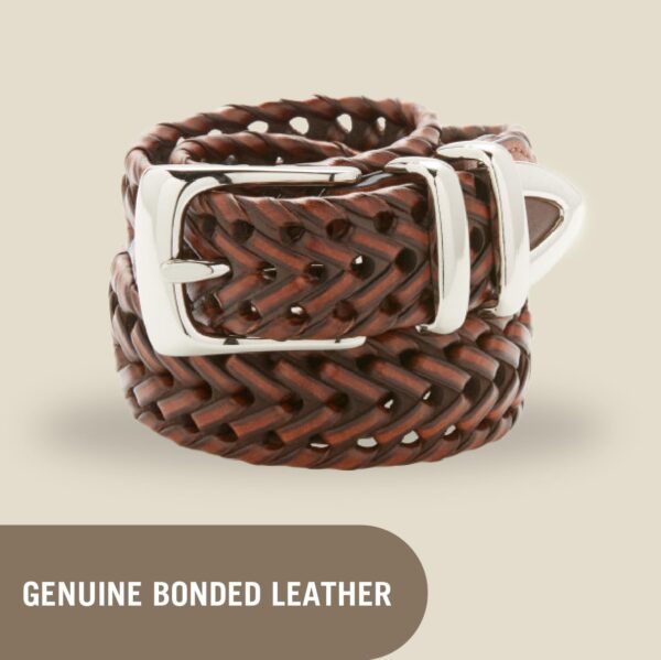 Perry Ellis Men's Portfolio Braided Belt with Leather (Sizes... - Image 6