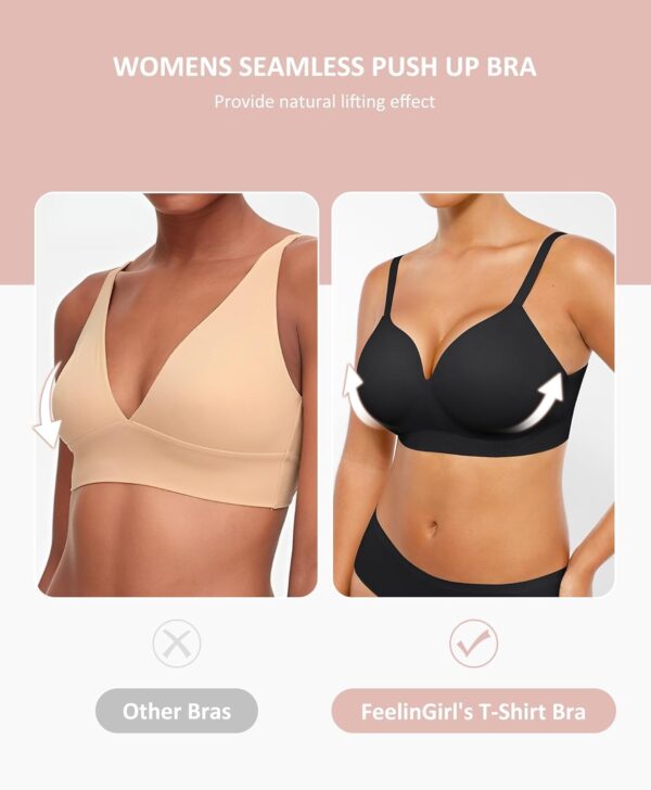 FeelinGirl Wireless Push Up Bra for Women, Seamless Comfort ... - Image 6