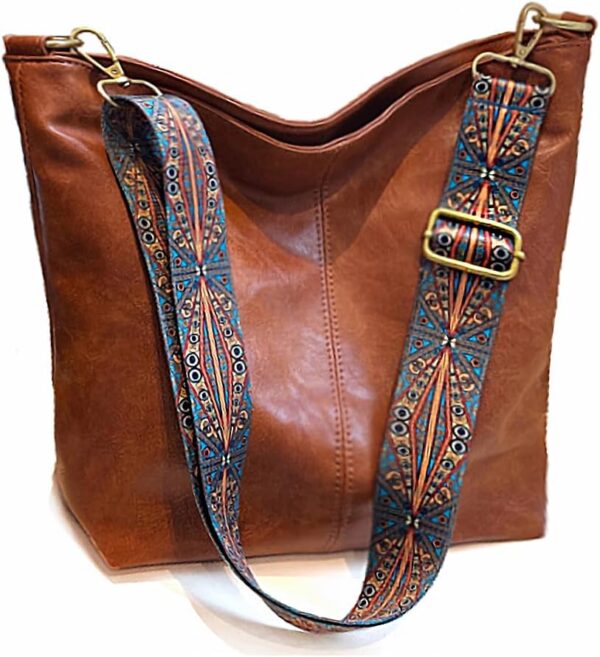 Hobo Bags Vegan Leather Crossbody Bag Guitar Strap Shoulder ... - Image 2