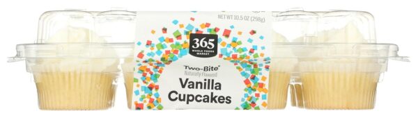 365 by Whole Foods Market, Cupcakes Vanilla Two Bite, 10.5 O... - Image 7