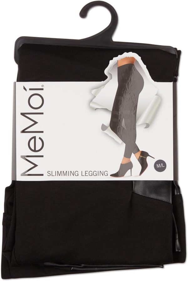 SlimMe MeMoi Sexy Moto Pleather Butt Shaping Leggings | Faux... - Image 7