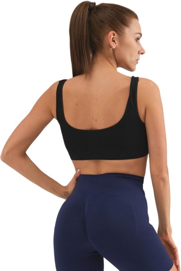 Seamless Sports Bras for Women 3 Pack,Wireless Bras Low Impa... - Image 5