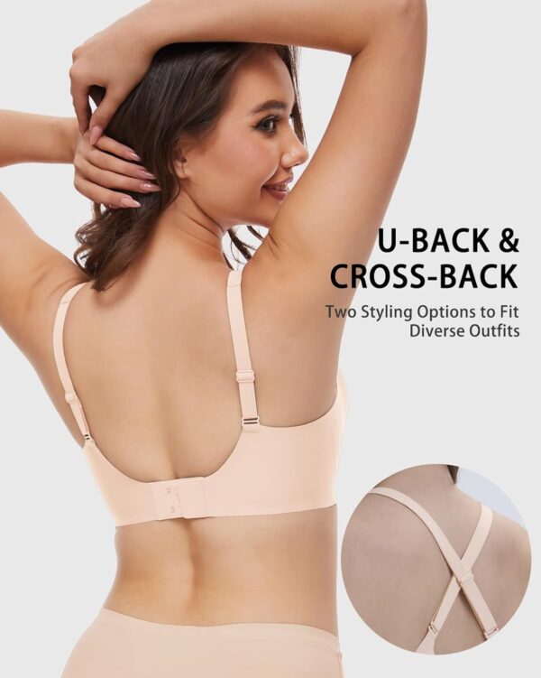 Vinfact Deep V Bras for Women No Underwire Buttery Soft Wire... - Image 4