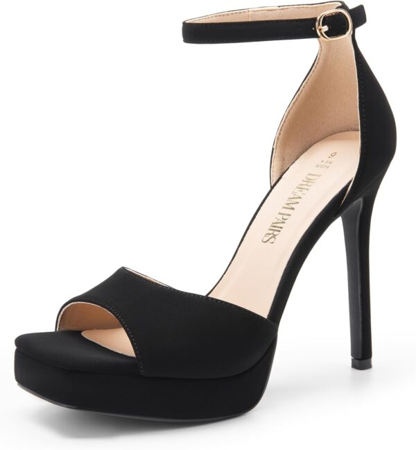 DREAM PAIRS Women's Stiletto High Heels Platform Ankle Strap... - Image 2
