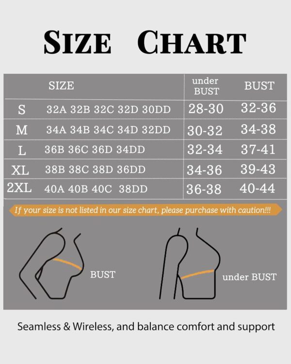 Vinfact Deep V Bras for Women No Underwire Buttery Soft Wire... - Image 3