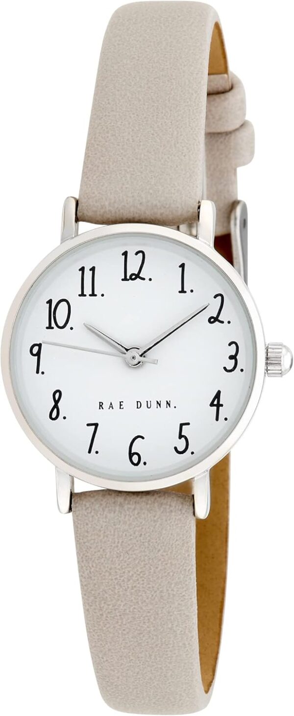 Rae Dunn Women's Megan 26mm Round Face Vegan Leather Strap W... - Image 5