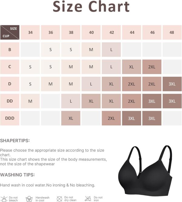 FeelinGirl Wireless Push Up Bra for Women, Seamless Comfort ... - Image 8