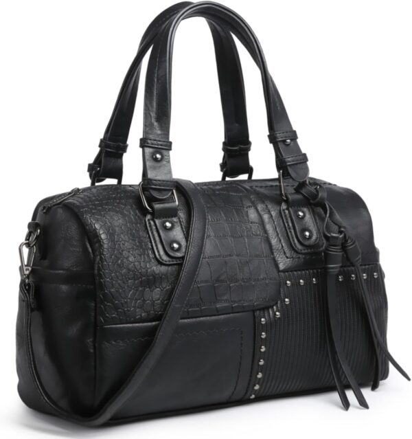 Dasein Women Soft Vegan Leather Barrel Bags Large Hobo Top H... - Image 2